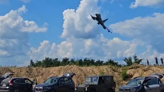 Spanish Typhoon showing off it's capabilities during Exercise Furious Wolf footage screengrab 2 CREDIT Nato