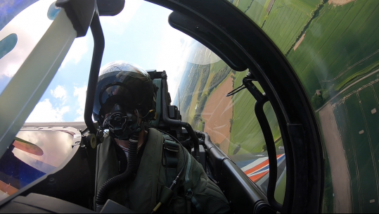 Typhoon display team heading international Royal Air Force Display Team Inside Cockpit 040821 CREDIT MOD Crown Copyright RAF.jpg