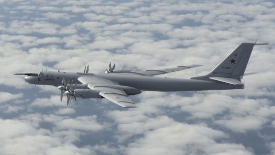 Typhoon fighters RAF Lossiemouth scrambled to intercept a Russian Tu-142 Bearover North Sea 17092020 CREDIT RAF