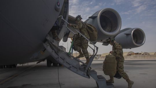 U.S. Air Force C-17s Drawdown from Afghan