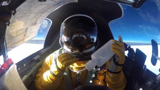 U2 pilot in Cockpit Credit BFBS 191219