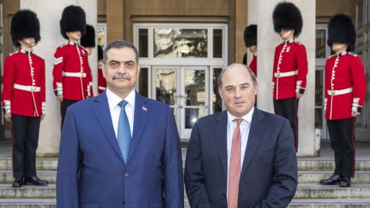 UK Defence Secretary Ben Wallace (right) and Iraq's Najah al-Shammari (Picture: MOD).
