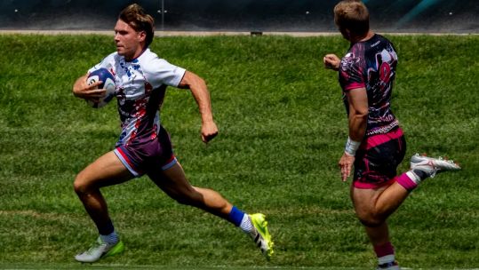 UKAF 7s side in action in Colorado 7s tournement 25082024 CREDIT Neil Kennedy, Alligin Photography