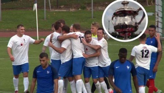 UK military footballers vs France, 2017