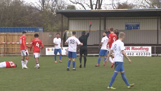 UKAF Red Card vs Luton Town Academy Credit BFBS Date 30112021.jpg 