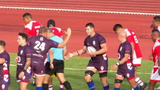 UKAF beat tonga in Forces World Cup IDRC opener Credit BFBS Date 19082023.jpg 