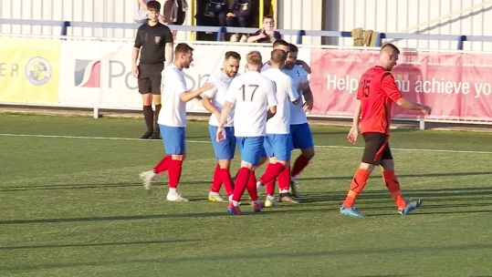 UKAF celebrate second goal against Dutch Kentish Cup 2022 Credit BFBS DATE 20062022.jpg 