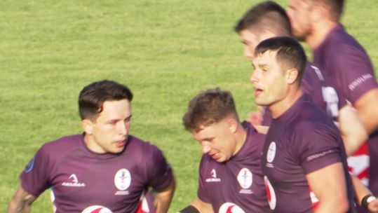 UKAF hat-trick celebration Kieran Forbes v Tonga Credit BFBS DATE 19082023.jpg 