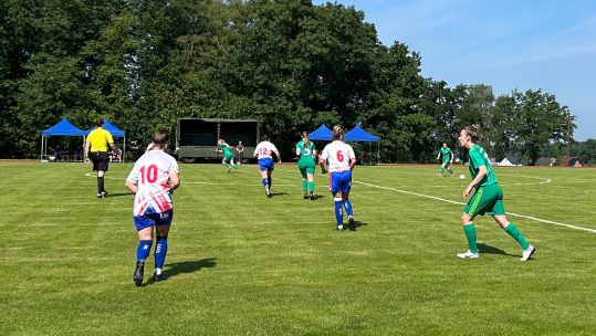 UKAF women take on the Bundeswehr in a football match to mark the German Armed Forces Day 