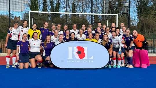 UKAF women's Hockey and Hockey for Heroes Remembrance match CREDIT BFBS DATE 17112024.jpg  Image