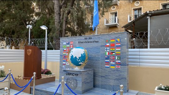 UNFICYP memorial 60 years of the UN peacekeeping mission in Cyprus 130323 CREDIT BFBS