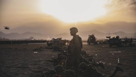 US Army soldiers at Hamid Karzai International Airport, Kabul, Afghanistan