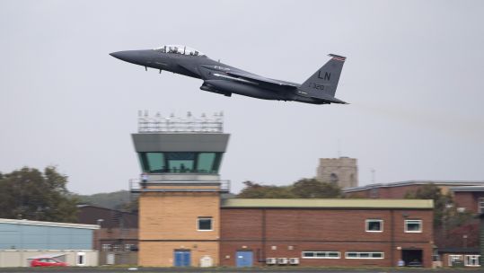 Cover image: A US F-15 takes off from RAF Coningsby during the training exercise (Picture: RAF).