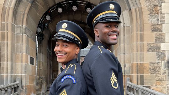 US Field Band rappers in Edinburgh.