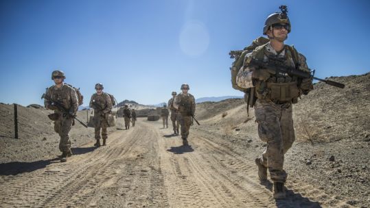 US Marines during a training exercise in California
