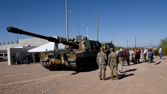 US demo showcased 155mm artillery munitions with South Korean K9A1 Thunder Self-Propelled Howitzer and K10 ARV 14092022 CREDIT US Dept Def