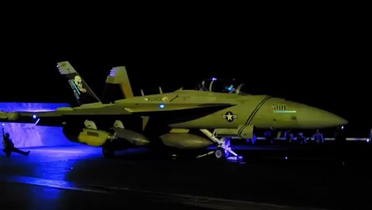 US fighter jet takes off from USS Abraham Lincoln