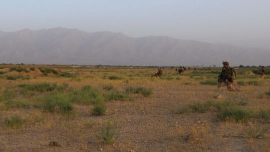 	US soldiers on patrol in Afghanistan