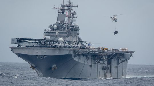 Amphibious assault ship USS Boxer shot down the drone, according to President Trump (Picture: US Department of Defense).