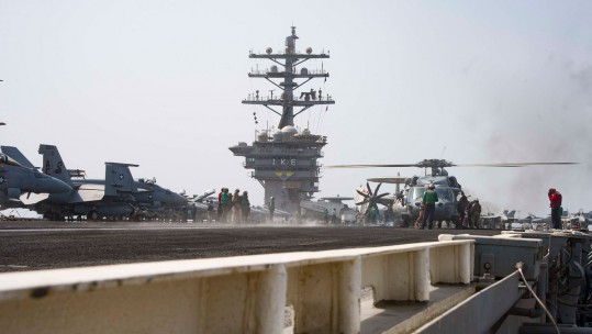 Landing On The Flight Deck Of The USS Eisenhower