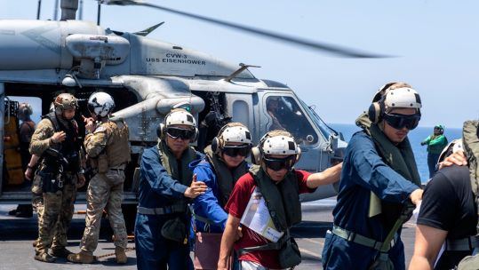USS Dwight D. Eisenhower Render Assistance to Distressed Mariners 15062024 CREDIT US Dep Def