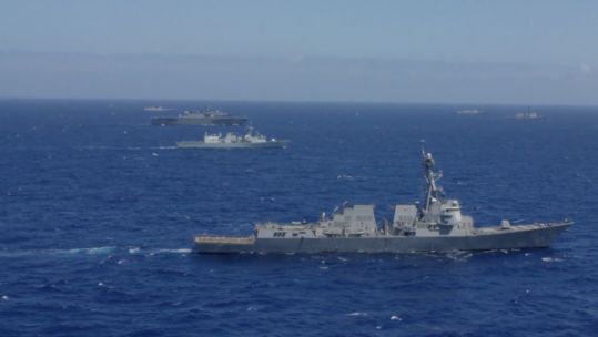 USS William P. Lawrence taking part in an exercise in the Pacific (Picture: US Department of Defense).