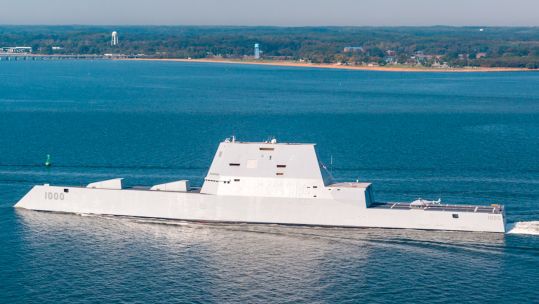 USS Zumwalt Chesapeake Bay Maryland 171016 CREDIT US DEPARTMENT OF DEFENSE