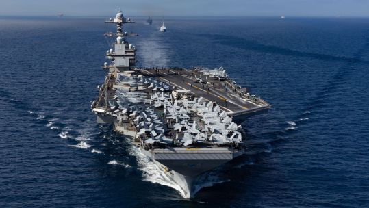 The world’s largest aircraft carrier, USS Gerald R. Ford