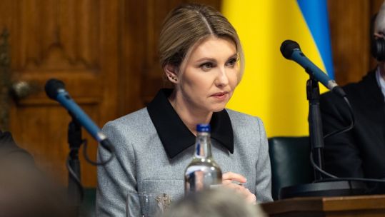 Ukraine's First Lady Olena Zelenska during address to UK parliament (Picture: ZelenskaUA Twitter).