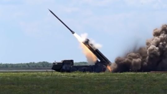 Ukraine's home grown Vilkha M multiple launch rocket system
