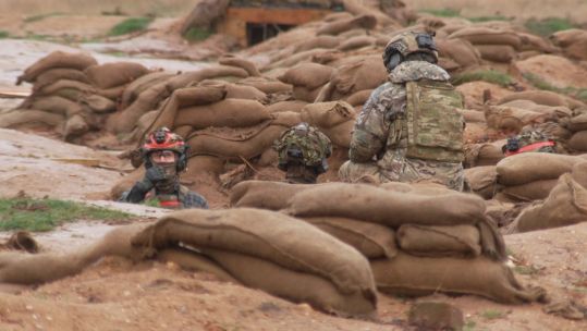 Ukrainian personnel training in trench warfare as part of Operation Interflex 191124 CREDIT BFBS