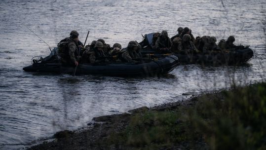 Ukrainian recruits on Operation Interflex.