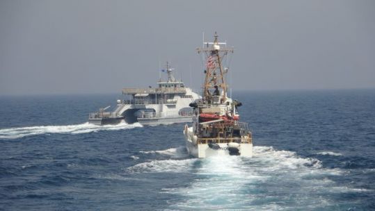 Unsafe and Unprofessional Interaction with IRGCN Harth and FAC FIAC in South Arabian Gulf 02042021 CREDIT US DEPT OF DEFENSE