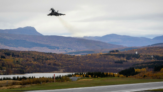 RAF Typhoon on Exercise Hillstream 