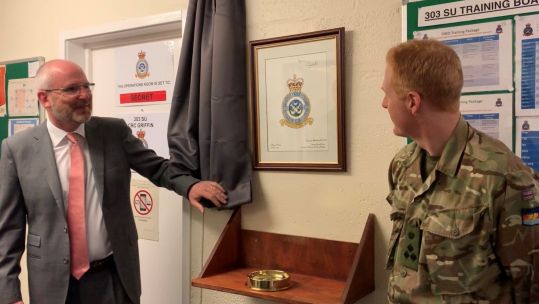 303 Signals Unit Crest Unveiling