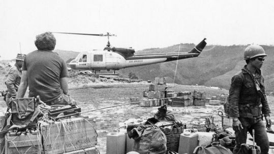 Air America helicopter during the Vietnam War. Credit: Michael Ingham Collection, Vietnam Center and Sam Johnson Vietnam Archive, Texas Tech University.