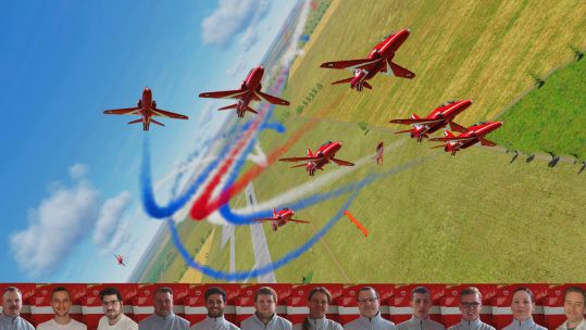 Virtual Red Arrows Entire Team Credit Virtual Red Arrows