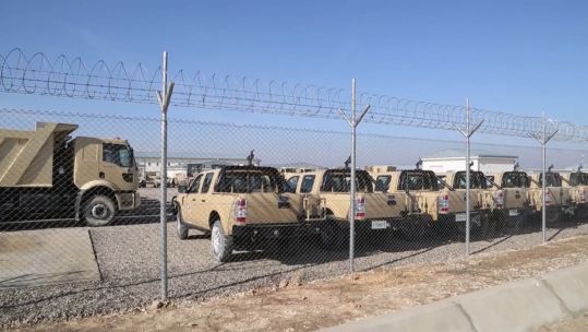 Vehicles of NATO Resolute Support mission Afghanistan (Picture: NATO TV). 
