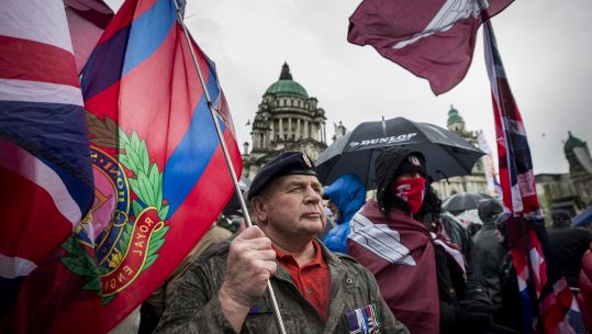 Veteran City Hall Belfast Soldier F Protest