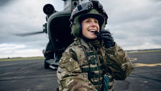 Veteran turned author Liz McConaghy Chinook RAF MERT dispersal pic CREDIT Liz McConaghy