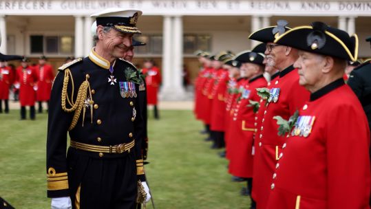 Vice Admiral Sir Timothy Laurence review the Chelsea Pensioners on parade at Founders Day 09062022 CREDIT Royal Hospital Chelsea.jpg