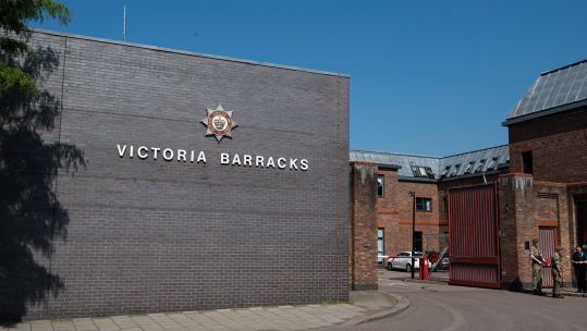Victoria Barracks main gate at Windsor CREDIT Peter Manning Alamy Stock Photo 05072022