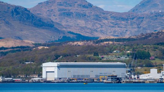 HMNB Clyde the British naval submarine base at Faslane (Picture: Alamy).