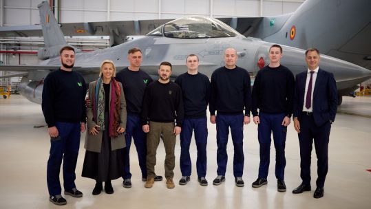 Ukraine's President has visited Melsbroek military base following the signing of the bilateral security agreement with Belgium (Picture: Volodymyr Zelensky X)