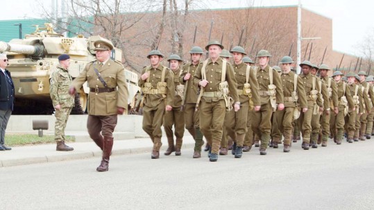 #Vimy100: British Soldiers Wear Authentic WW1 Uniforms To Remember The Battle Of Vimy Ridge