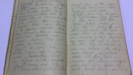 WWI Battle of Somme diary