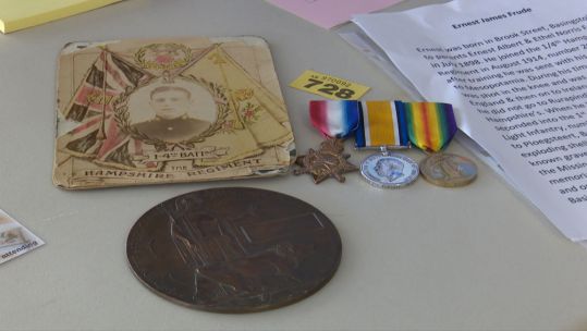 WWI Roadshow medals 140219 CREDIT BFBS.jpg 