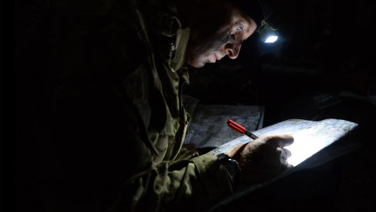 Patrols have to navigate both day and night across the area. Credit: Crown Copyright