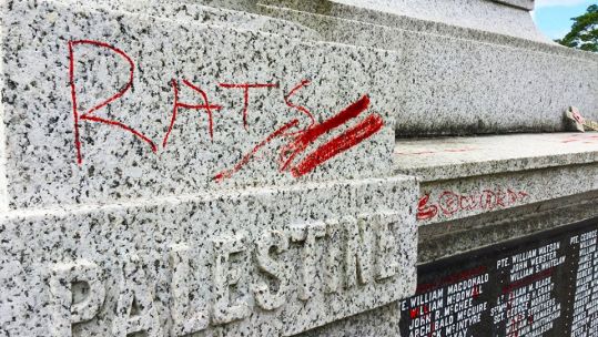 War memorial damage