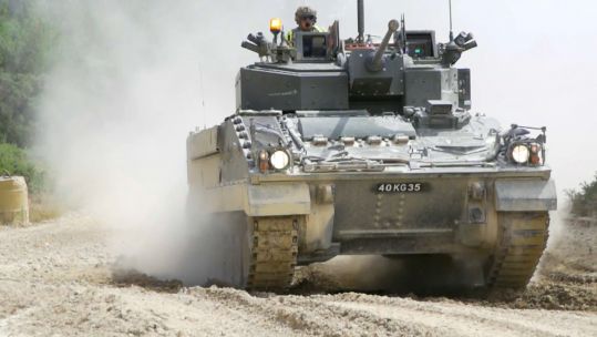 Warrior upgrade at Bovington in Dorset 221119 CREDIT BFBS